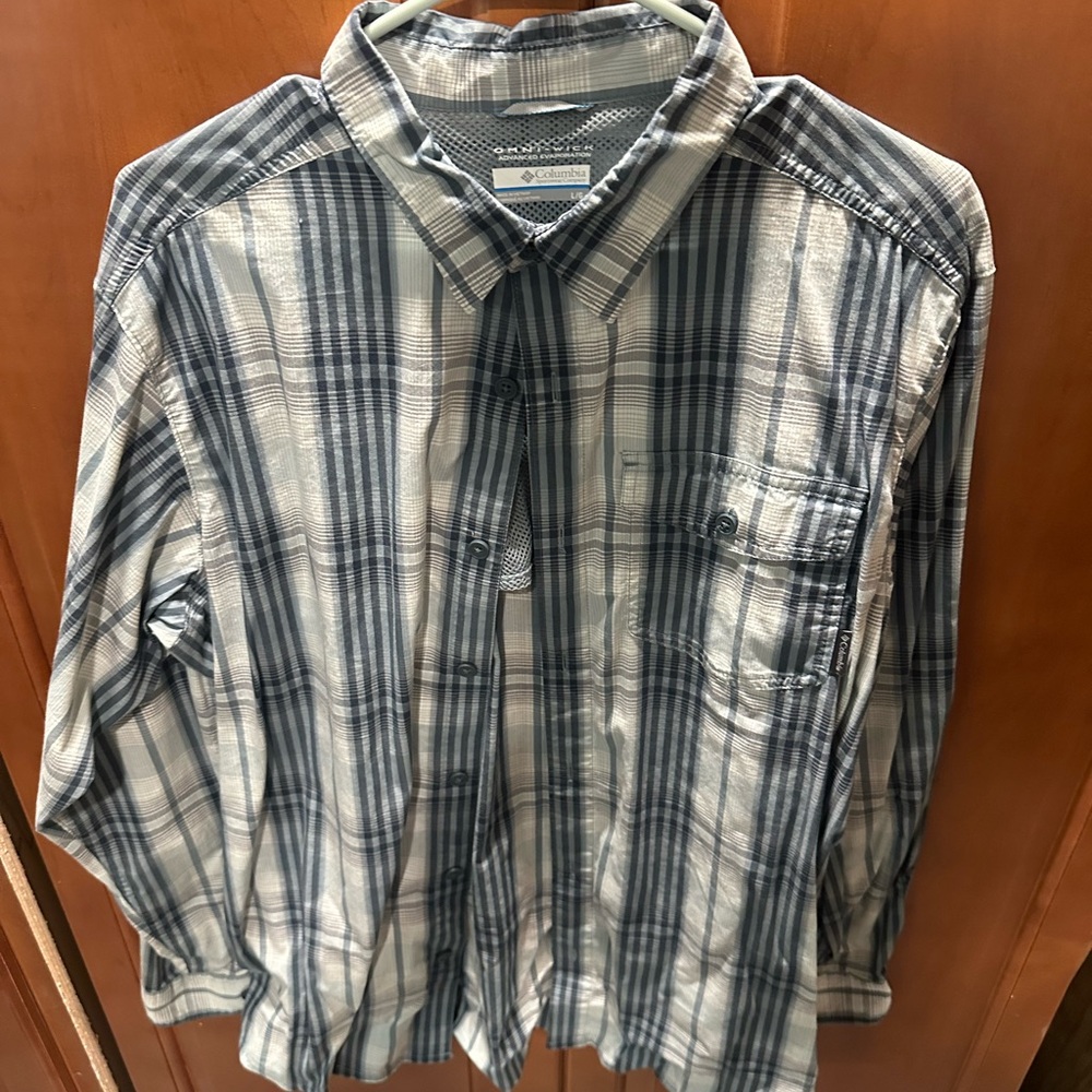 Columbia Men's Blue Plaid Shirt
